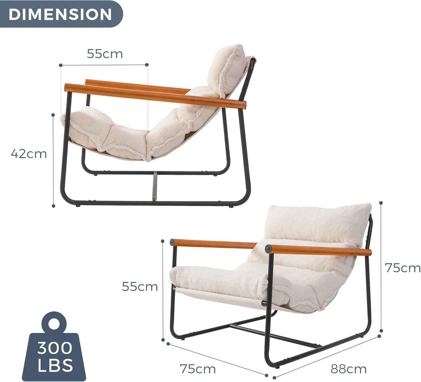 Supersized Accent Sling Chair