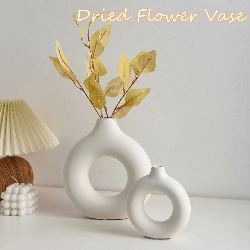 Plastic Pure White Vase 