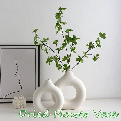 Plastic Pure White Vase 