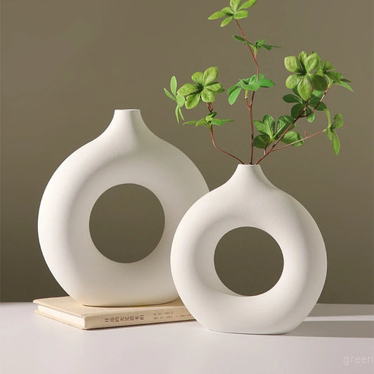 Plastic Pure White Vase 